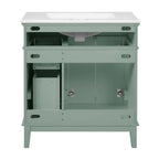 Modern Bathroom Vanity With Sink, Storage Cabinet, Soft Close Doors, Deep & Standard Drawers
