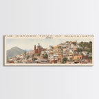 The Historic Town of Guanajuato COUNTRY Travel Poster Print, Framed Canvas Print, COUNTRY Travel Art, Wood Framed Art, Wall Hanging, Home Decor
