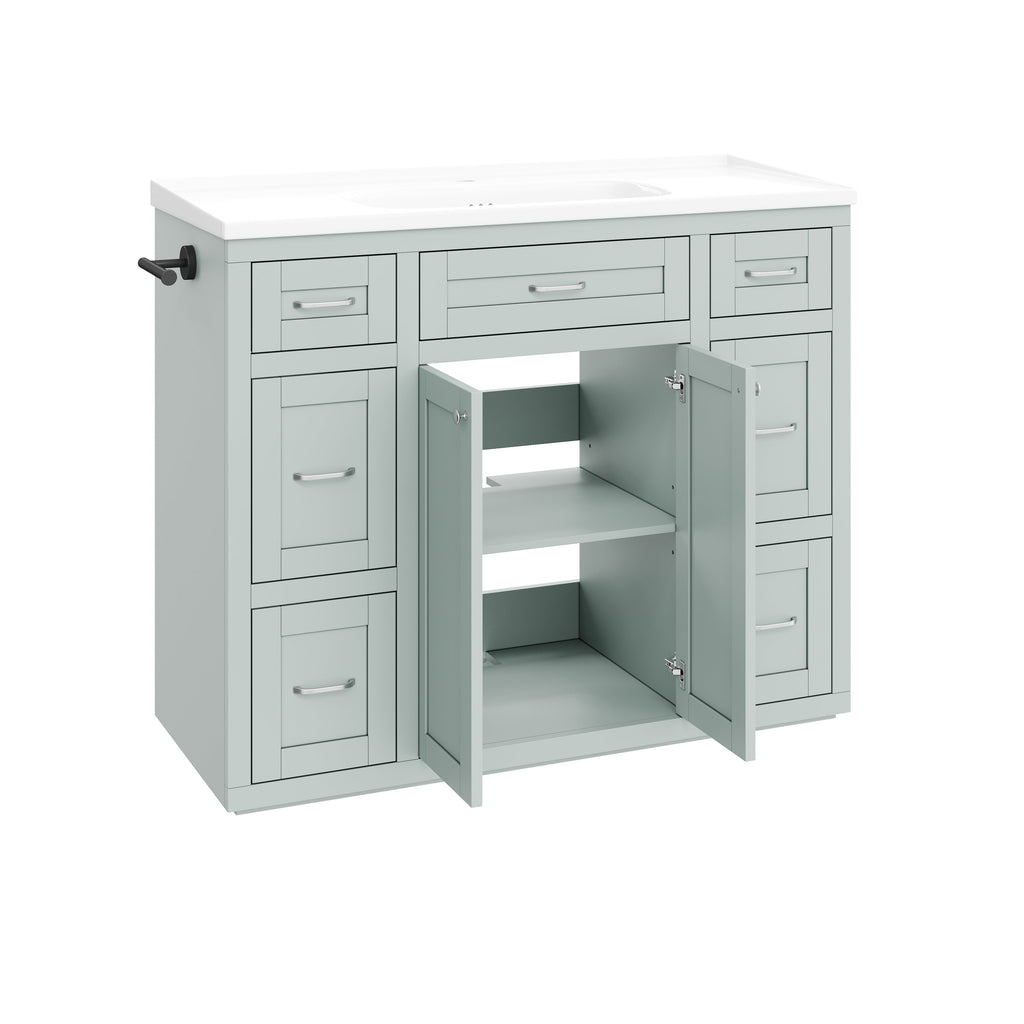 48" Mint Green Bathroom Vanity