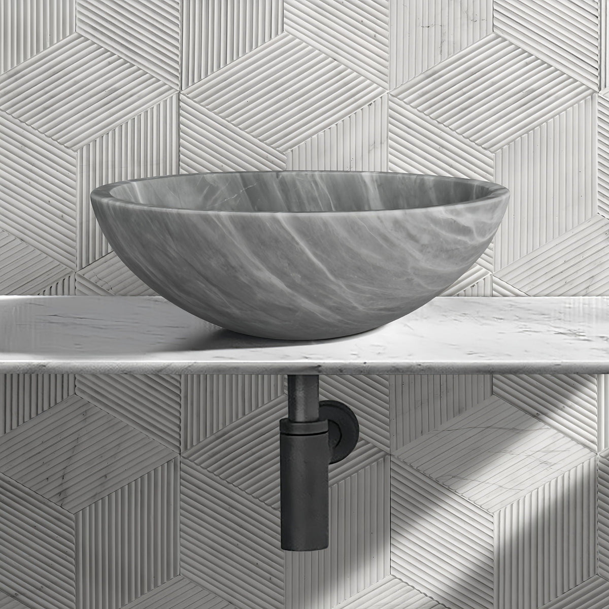 Bathroom Vessel Sink, Circular Design