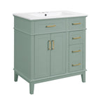 Modern Bathroom Vanity With Sink, Storage Cabinet, Soft Close Doors, Deep & Standard Drawers