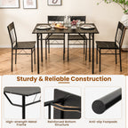 5-Piece Dining Table Set for 4 with Kitchen Table and 4 Dining Chairs