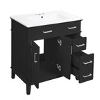 Modern Bathroom Vanity With Sink, Storage Cabinet, Soft Close Doors, Deep & Standard Drawers