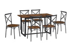 7 Pieces Dining Set 7-Piece Kitchen Table Set Perfect for Kitchen Breakfast Nook Living Room Occasions