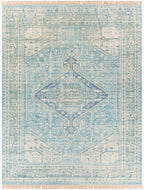 Byers Handmade Cotton-blend Aqua Rug
