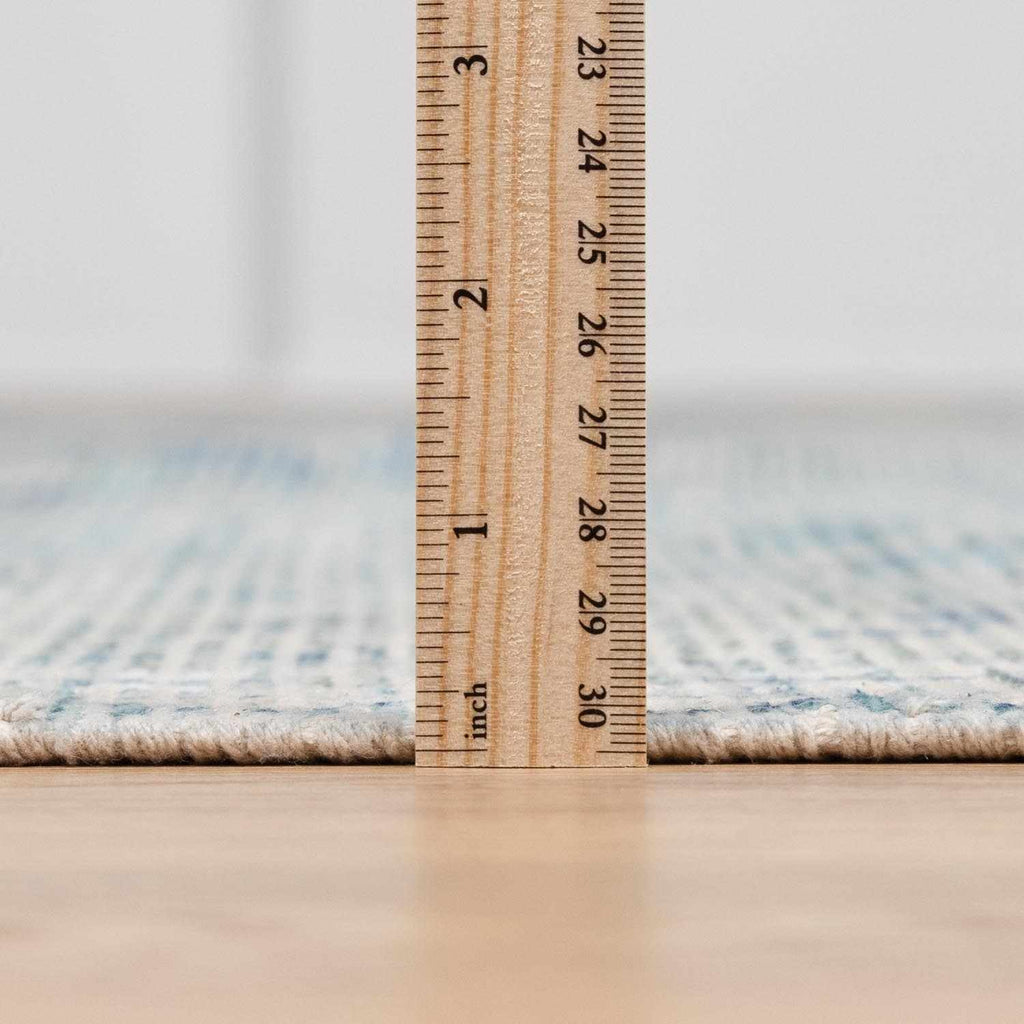 Byers Handmade Cotton-blend Aqua Rug