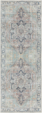 Green Nisa Tumble Dry Washable Rug