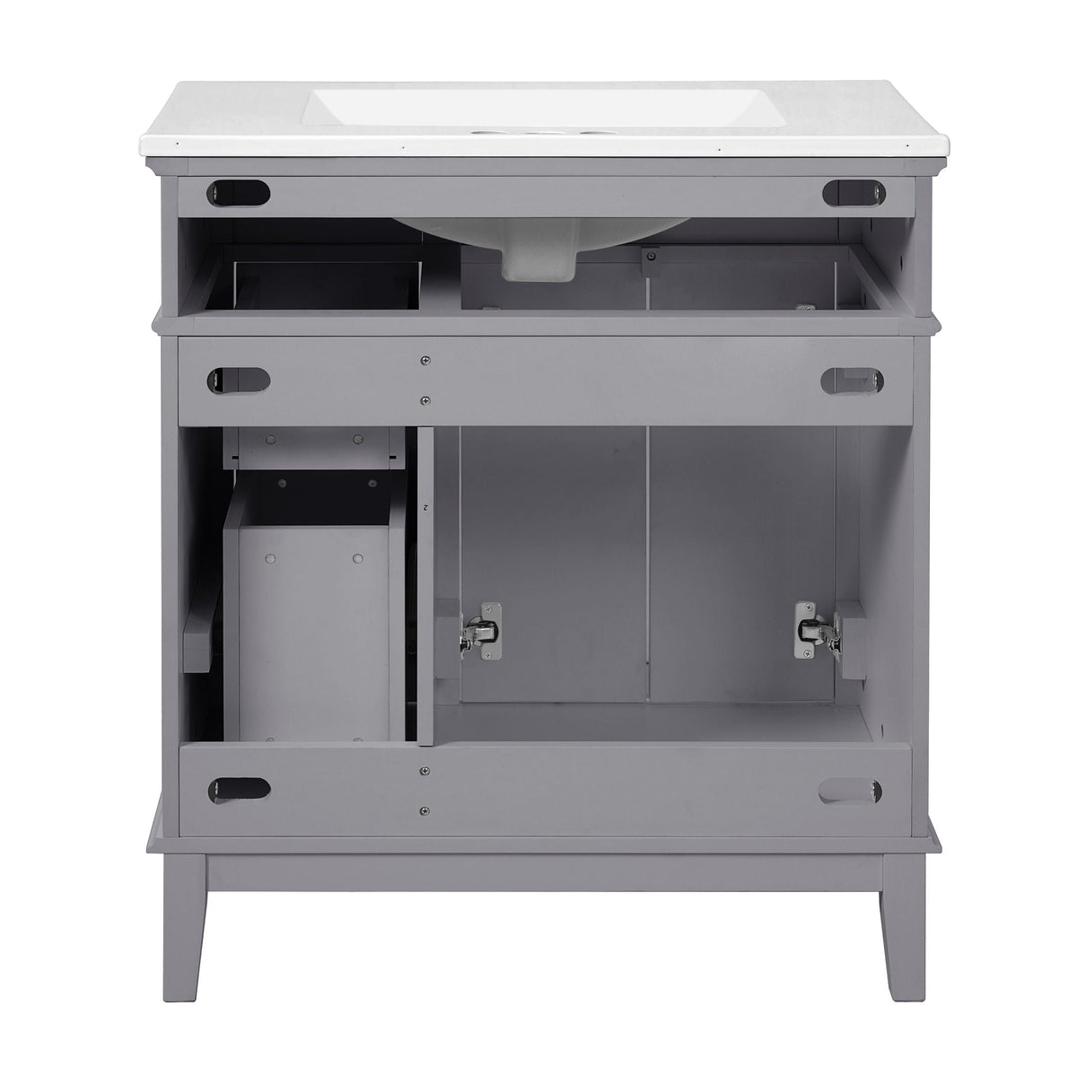 Modern Bathroom Vanity With Sink, Storage Cabinet, Soft Close Doors, Deep & Standard Drawers