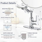 LED Temperature Display Bathroom Faucet with Digital Screen