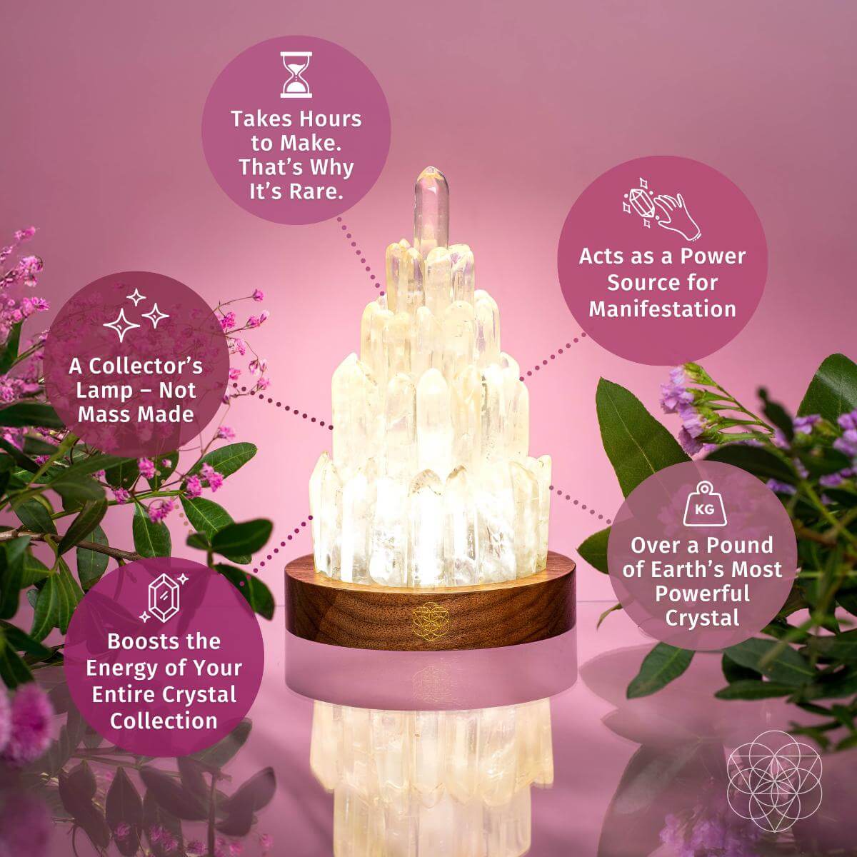 The Clear Quartz Manifestation Tower Lamp